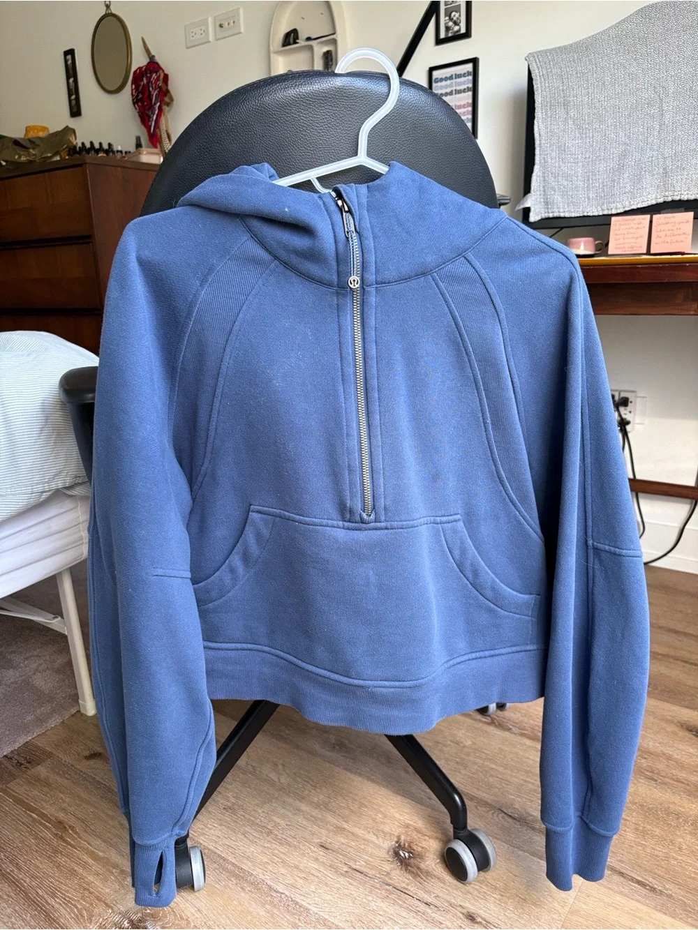 lululemon athletica Women's Half-Zip Hooded Pullover - Navy Blue